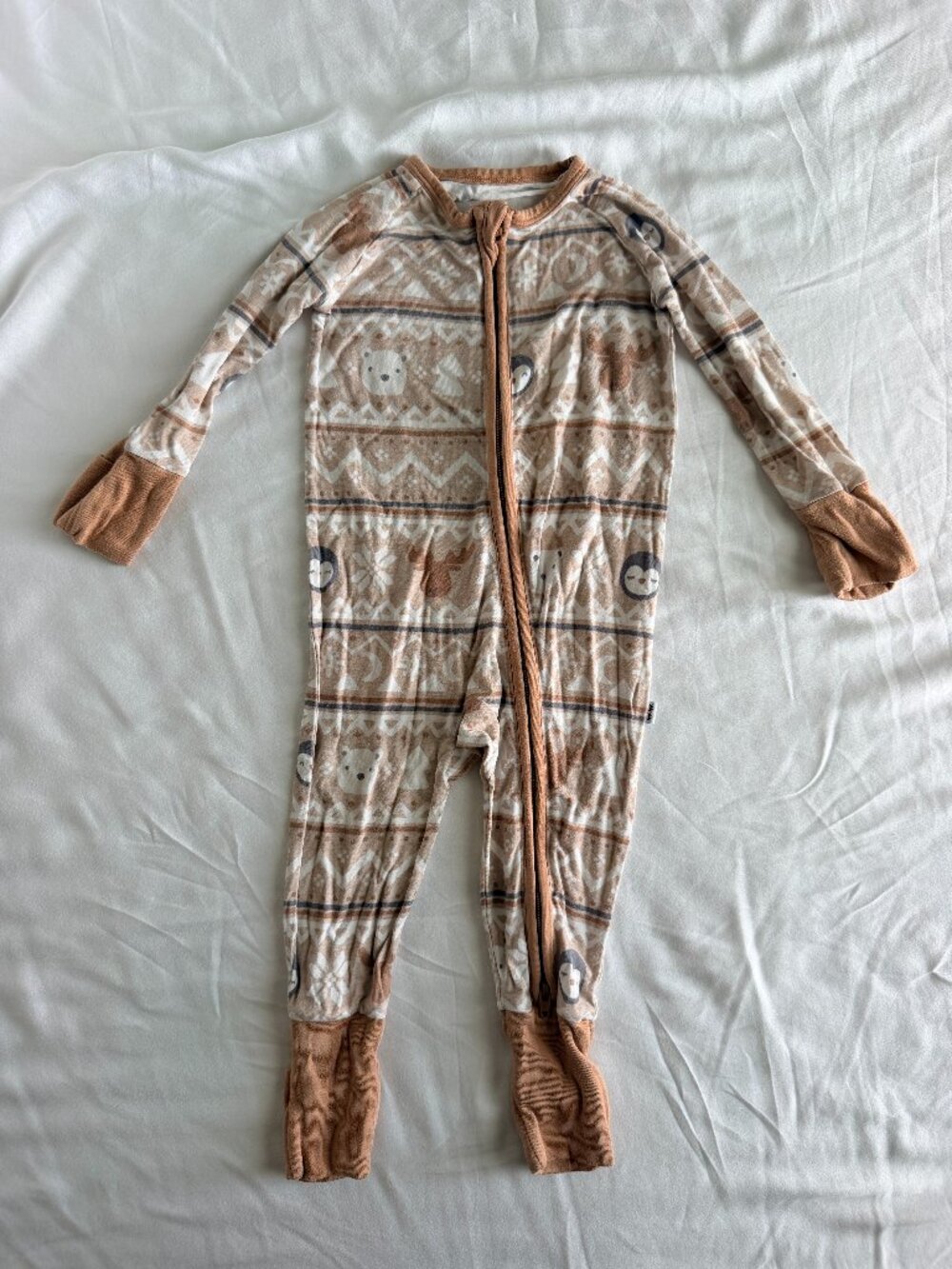LS 3-6 Frosty Fair Isle Zippy